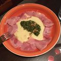 El cooksnap de Paco Perez Marrero cuando hizo Parmentier de patata y lacón, con pesto suave de nueces.