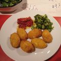 El cooksnap de Vicente cuando hizo Buñuelos de patata y queso con salsa de piquillos.
