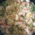 El cooksnap de Lucia Larrea cuando hizo Risotto de Camarones.