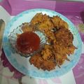 Mrs. Rashid's cooksnap of when they made Noodles pakoras.