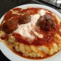 El cooksnap de Emilse Vazquez cuando hizo Polenta con albóndigas estofadas.