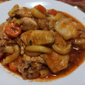 El cooksnap de Fer en la Cocina cuando hizo Guiso de fideos coditos con carne, chorizo y verduras.