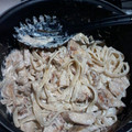 El cooksnap de Janeth Hernandez Miranda cuando hizo Pasta Alfredo con pollo y brócoli.