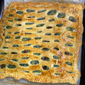 El cooksnap de Elena Zornoza cuando hizo Trenza de hojaldre con salmón y espinacas.