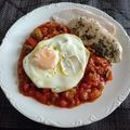 El cooksnap de Mari Carmen cuando hizo Pisto con huevo a la plancha.