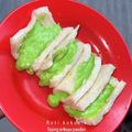 Cooksnap dari Tengku Shally untuk resep Roti kukus belah topping Srikaya Pandan