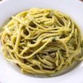 El cooksnap de Ren Veira cuando hizo Tallarines a la carbonara de aguacate.
