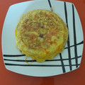 El cooksnap de Toni cuando hizo Tortilla de patata y calabacín rellena de queso cheddar.