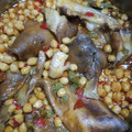 El cooksnap de Isabel María cuando hizo Garbanzos guisados con oreja y careta de cerdo.