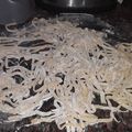 El cooksnap de Vanina Valenzuela cuando hizo Fideos Caseros.