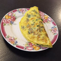 El cooksnap de Jazmin Leto cuando hizo Omelette con espinacas y champiñones.