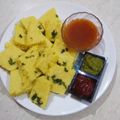 Varsha Dave's cooksnap of when they made ખટ્ટા ઢોકળા (Khatta Dhokla Recipe In Gujarati).
