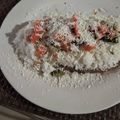 El cooksnap de Ines José González Salina cuando hizo Berenjena rellena con salsa de espinacas (plato vegetariano).