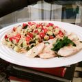 Andres23's cooksnap of when they made Lemon Orzo Veggie Salad with Chicken.