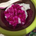 Cooksnap dari tri sulasihningsih untuk resep Bubur sumsum buah naga mpasi