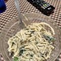 El cooksnap de Gerard Esparza Morata cuando hizo Espaguetis con espinacas al queso.