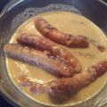 El cooksnap de mony cuando hizo Salchichas de pollo en salsa de cebolla.