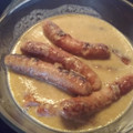 El cooksnap de mony cuando hizo Salchichas de pollo en salsa de cebolla.
