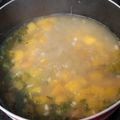 El cooksnap de Laura Roldan cuando hizo Zuppa di fiori di zucca - Sopa de flor de calabaza.