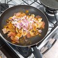 El cooksnap de Camilo Andrés Galeano cuando hizo Strogonoff de pollo.