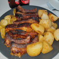 El cooksnap de Luisina cuando hizo Costillas a la barbacoa picantes al horno.