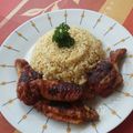 Jolika Marsalik-Bökényi Cooksnap-ja, amikor elkészítette a(z) Csípős-mézes BBQ csirkeszárnyak, fokhagymás bulgurral receptet.