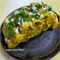 Jibita Khanna's cooksnap of when they made Khandvi.