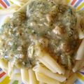El cooksnap de Carmeta cuando hizo Salsa de calabacín  con macarrones  y atún o con albóndigas.