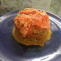 El cooksnap de Alberto Lamas Ferrer cuando hizo Tallarines de calabacín y zanahoria con salmón ahumado.