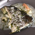 El cooksnap de Aurora Revenga Diaz cuando hizo Bacalao confitado en salsa verde .