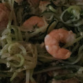 El cooksnap de Marilo Pavon cuando hizo Espaguetis de calabacín con langostinos.