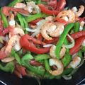 El cooksnap de Gabriela cuando hizo Camarones con pimiento.