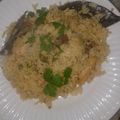 El cooksnap de Elvia Damaris Maradiag Caseres cuando hizo Arroz perfumado con chorizos y pechuga de pollo.