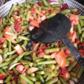 El cooksnap de Marcela Cabrera cuando hizo Chorizo con Ejotes a la mexicana.