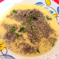 El cooksnap de Evita cuando hizo Crema de calabacín con camembert y chia.