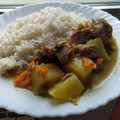 El cooksnap de Janabel Cando cuando hizo Carne Guisada en olla rápida.