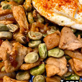 El cooksnap de Josemi CilantroYHierbabuena cuando hizo Habitas con jamón, cebolla y huevo poché.