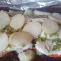 El cooksnap de Cynthia Villamar cuando hizo Tilapia al horno con vegetales.