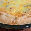 El cooksnap de Claudia Figueroa cuando hizo Quiche de pollo, champiñones y bacon.