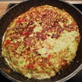 El cooksnap de Iris cuando hizo Garbanzos con calabacín en torti-tarta.