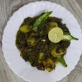 Shaiq Gulzar's cooksnap of when they made Alo palak.