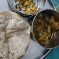 Seema Tayal's cooksnap of when they made Baingan aloo masala (brinjal potato masala).