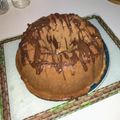 Donna Shaffer's cooksnap of when they made Peanut Butter Cake with Chocolate Ganache Icing.