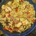 Cooksnap mizi semasa beliau membuat Nasi Goreng Isi Ikan.