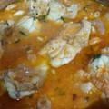 El cooksnap de Trini cuando hizo Rape con almendras y piñones.