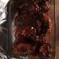 El cooksnap de Estefany cuando hizo Costillas de cerdo en salsa BBQ de mi autoría, con papas y aguacate.