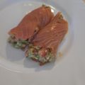 El cooksnap de Laura Alfaro cuando hizo Rollitos de salmón ahumado rellenos de guacamole.