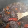 El cooksnap de Susana Fernandez cuando hizo Carrilleras de cerdo al vino tinto.