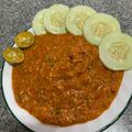 Cooksnap Zahrah Buang semasa beliau membuat Sambal Belacan Tumis.