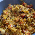 El cooksnap de Eugenio Vallés cuando hizo Arroz montañés de carne y setas.